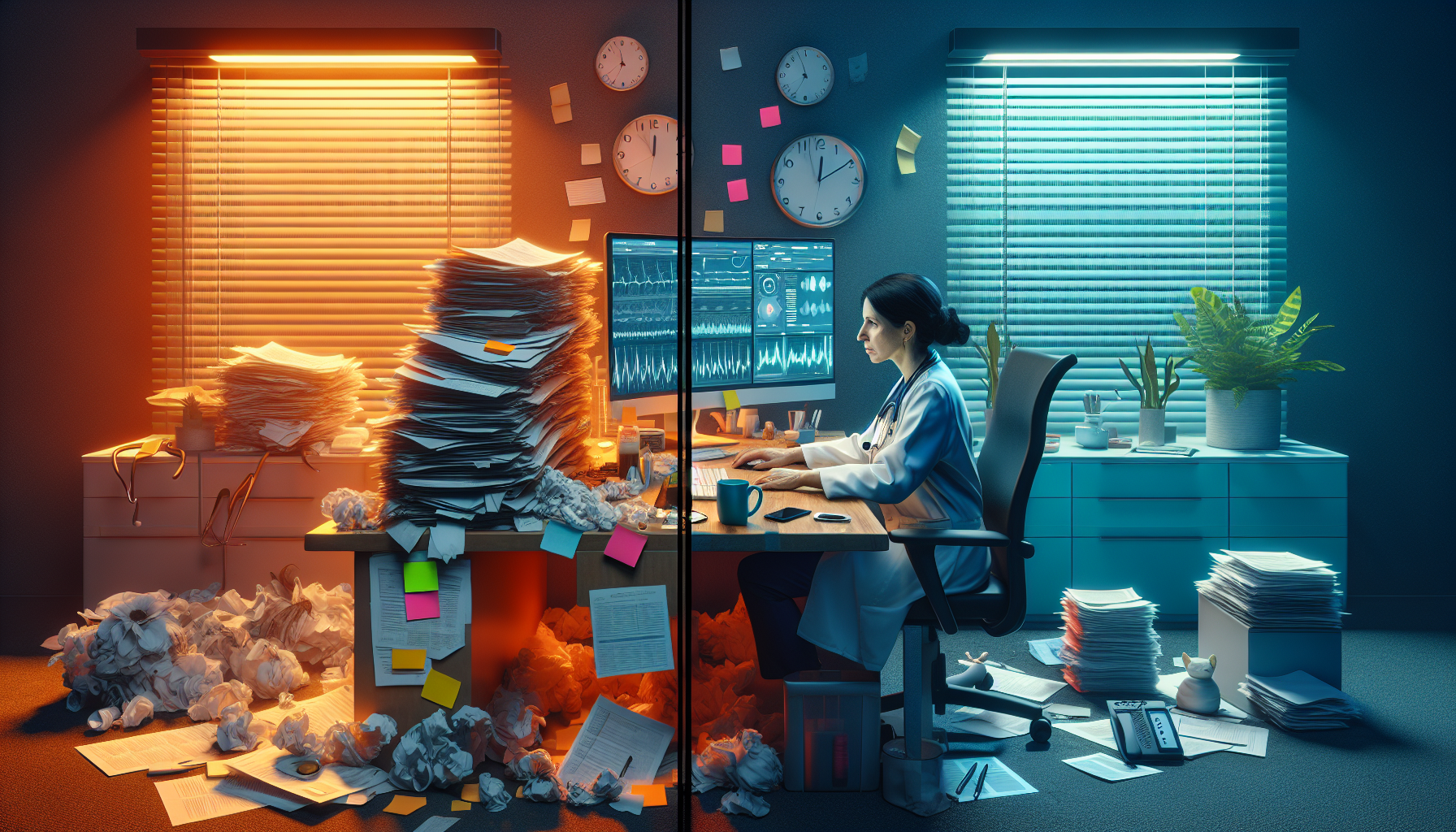 AI reduces physician burnout by handling administrative tasks