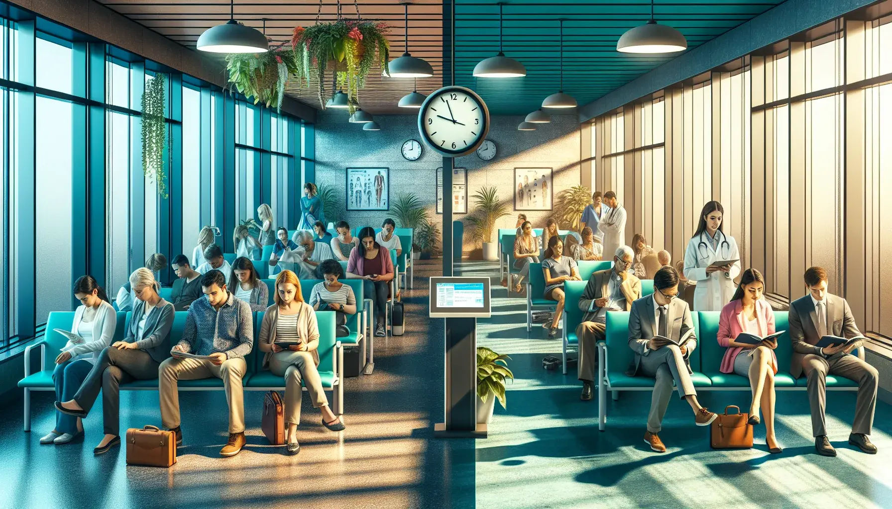 Doctor using AI-powered patient communication platform to reduce wait times